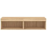 vidaXL Meubles TV avec lumières LED 2 Pièces chêne sonoma 60x30x30 cm