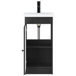 vidaXL Meuble de salle de bain avec évier Noir 42 x 40 x 84 5 cm