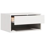 vidaXL Table de chevet Blanc 50 x 32 5 x 24 cm Bois massif en pin