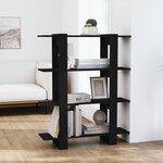 vidaXL Bibliothèque/Séparateur de pièce Noir 100x30x123 5 cm