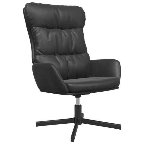 vidaXL Chaise de relaxation Noir Similicuir