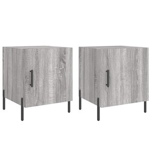 vidaXL Tables de chevet 2 Pièces sonoma gris 40x40x50cm bois d'ingénierie
