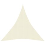 vidaXL Voile d'ombrage 160 g/m² Crème 3x4x4 m PEHD