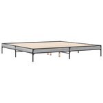 vidaXL Cadre de lit sonoma gris 200x200 cm bois d'ingénierie et métal