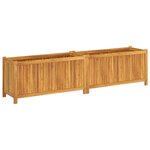 vidaXL Jardinière avec doublure 199x38 5x50 cm bois massif d'acacia