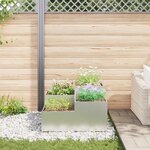 Jardinière vidaXL 80x80x48 cm en acier galvanisé