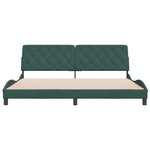 vidaXL Cadre de lit sans matelas vert foncé 200x200 cm velours