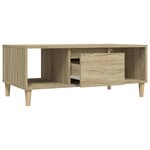 vidaXL Table basse Chêne sonoma 90x50x36 5 cm Bois d'ingénierie