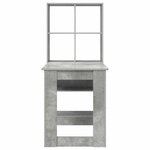 vidaXL Bureau Gris béton 122 x 67 x 145 cm Bois d'ingénierie