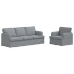 vidaXL Canapé 2 Pièces Gris clair 144 x 80 x 85 cm tissu