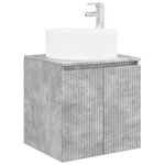 vidaXL Meuble de lavabo mural Gris béton 49 5 x 44 5 x 65 5 cm