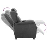vidaXL Fauteuil inclinable Gris foncé 67.5 x 93.5 x 101.5 cm tissu