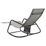 vidaXL Chaise longue Acier et textilène Gris