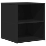 vidaXL Armoire d'angle noir 200x40x45 cm bois d’ingénierie