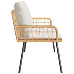 vidaXL Banc de jardin avec coussin Nature 114 x 64 x 90cm Acier