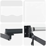 vidaXL Auvent rétractable électrique Blanc et anthracite 3 5 x 2 5 m