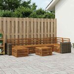 vidaXL Ensemble de canapés d'extérieur 8 Pièces Naturel