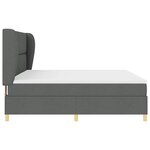 vidaXL Lit à ressorts avec matelas gris foncé 90x190 cm Gris foncé