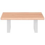 vidaXL Étagère de vasque murale acier et bois de chêne massif