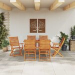 vidaXL Ensemble de salle à manger pour jardin 7 Pièces Marron