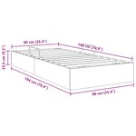 vidaXL Cadre de lit ottoman Gris clair 90 x 190 cm Velours