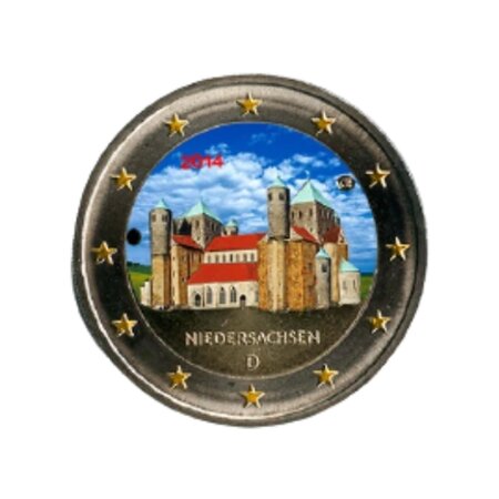 Pièce commémorative 2 euros - Allemagne 2014 - Basse-Saxe St Michael zu Hildesheim