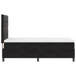 Lit à ressorts vidaXL avec matelas noir 90x200 cm en velours