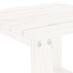 vidaXL Table d'appoint de jardin blanc 40x38x28 5cm bois massif de pin