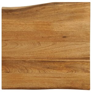 vidaXL Dessus de table 80x80x2 5 cm bord vivant bois massif manguier