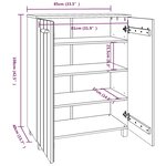 vidaXL Armoire à chaussures HAMAR Marron miel 85x40x108 cm Pin massif