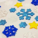 Stickers gel Noël pour fenêtre - Flocons de neige