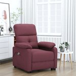 vidaXL Fauteuil électrique de massage Violet Tissu