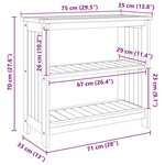 vidaXL Armoire de jardin Marron 75 x 35 x 70cm Bois d'Acacia Massif
