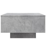 vidaXL Table basse avec lumières LED gris béton 55x55x31 cm