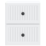 vidaXL Cabinet de chevet mural 2 pièces Blanc 33 x 34 5 x 40 cm