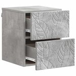 vidaXL Cabinet de chevet mural 2 Pièces Gris béton 34 5 x 33 x 40 cm