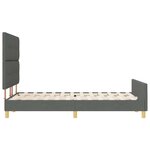 vidaXL Cadre de lit avec tête de lit Gris foncé 140 x 190 cm tissu