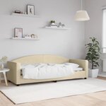 vidaXL Lit de repos crème 80x200 cm tissu