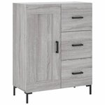 vidaXL Buffet haut Sonoma gris 69 5x34x180 cm Bois d'ingénierie