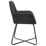 vidaXL Chaises à manger lot de 4 noir tissu