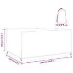 vidaXL Housse pour mobilier d'extérieur Noir 240 x 160 x 100 cm 210D