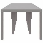vidaXL Table de jardin pour repas Gris clair 400 x 100 x 73 cm