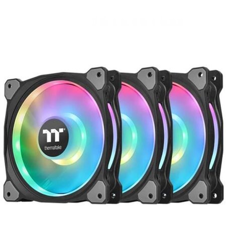 THERMALTAKE Riing Duo 12cm RGB TT Premium (Pack de 3) - Ventilateur 120mm RGB pour boitier