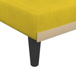 vidaXL Canapé-lit en forme de L jaune 271x140x70 cm velours