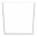 vidaXL Pieds de table à manger en forme de V  2 pièces  blanc  90 x (72-73 3) cm  acier