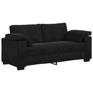 vidaXL Canapé causeuse noir 180x77x82 cm velours