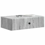 vidaXL Table d'appoint murale Sonoma gris 59 x 34 5 x 17 cm