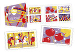 Carnet 12 timbres - La Fête Foraine - Lettre verte