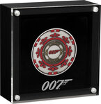 Pièce de monnaie en Argent 1 Dollar g 31.1 (1 oz) Millésime 2023 James Bond 007 CASINO CHIP