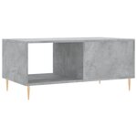 vidaXL Table basse gris béton 90x50x40 cm bois d'ingénierie